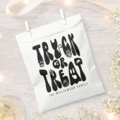 Retro Niedlich Trick oder Treat Halloween Ghost |  Geschenktütchen (Ausgeschnitten)