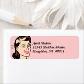 Retro Niedlich Wink Winking Lady Winks Labels (Insitu)