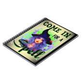 Retro Niedlich Witchy Halloween Notizblock (Linke Seite)