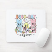 Retro Niedliche Bunny Eggs Ray Vision Nurve Ostert Mousepad (Mit Mouse)
