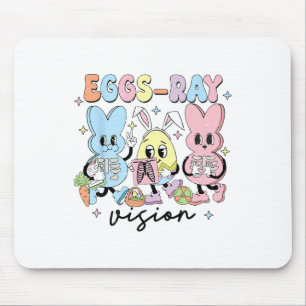 Retro Niedliche Bunny Eggs Ray Vision Nurve Ostert Mousepad