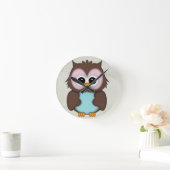 Retro niedliche Eule Runde Wanduhr (Zuhause)
