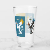 Retro Niedliche Kätzchen Mitte Jahrhundert Katzenj Glas (Rückseite)