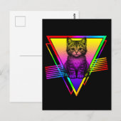 Retro Niedliche Katze Postkarte (Vorne/Hinten)