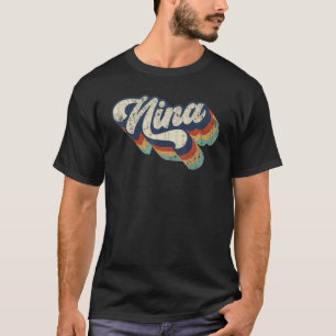 Retro Niedliche Nina für Oma Best Nina Ever Mother T-Shirt