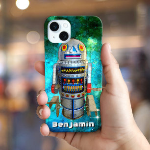 Retro niedliche sci fi tin toboter individuelle Na Case-Mate iPhone Hülle