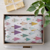 Retro Niedliche Weihnachtsbaumen Tissue Seidenpapier (Geschenk)