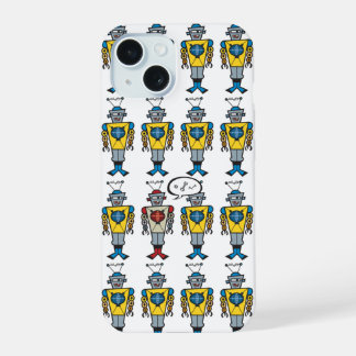 Retro Niedlicher lustiger Spielzeugspielzeug-Carto iPhone 15 Hülle