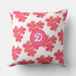 Retro-niedliches Blumenmuster aus dem Mittelalter Kissen