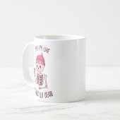 Retro Niedliches Halloween Skelett" Ich bin tot" P Kaffeetasse (Vorderseite Links)
