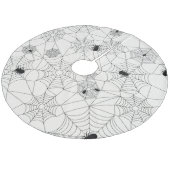 Retro niedliches Halloween-Spinnen-Muster Fleece Weihnachtsbaumdecke (Schrägansicht)