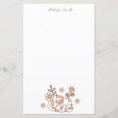 Retro Niedliches Katzenblätterpapier (Vorderseite)