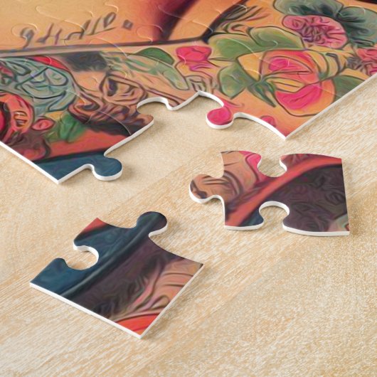 Retro Niedliches tattooides Button Puzzle (Seite)