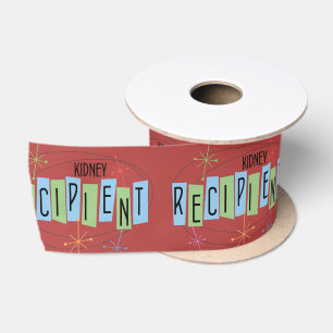 Retro Niere Empfänger mit rotem Hintergrund Satinband