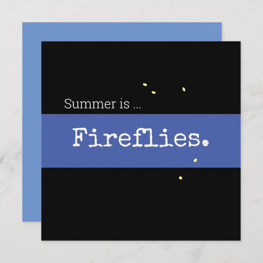 Retro Night Sky Blue Summer is Firefrefly Stripe (Vorne/Hinten)