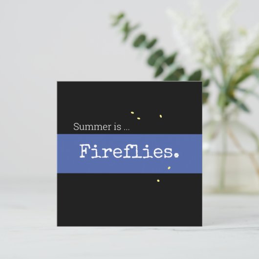 Retro Night Sky Blue Summer is Firefrefly Stripe (Stehend Vorderseite)