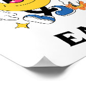 Retro Nimm es leicht Poster (Ecke)