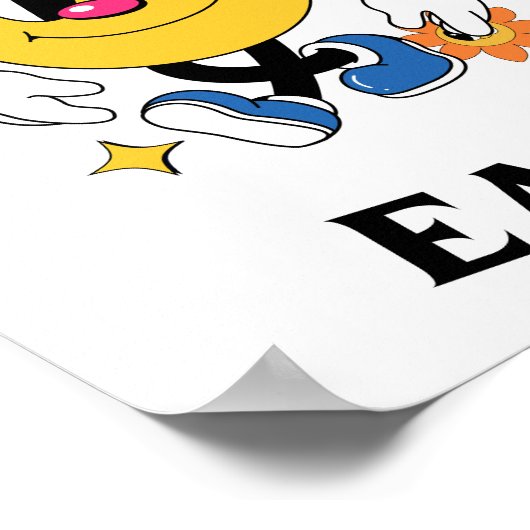 Retro Nimm es leicht Poster (Ecke)