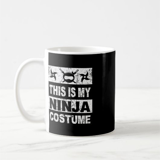 Retro Ninja Kostüm Halloween für junge Kinder Männ Kaffeetasse (Links)