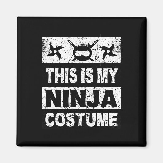 Retro Ninja Kostüm Halloween für junge Kinder Männ Magnet (Vorne)
