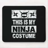 Retro Ninja Kostüm Halloween für junge Kinder Männ Mousepad (Vorne)