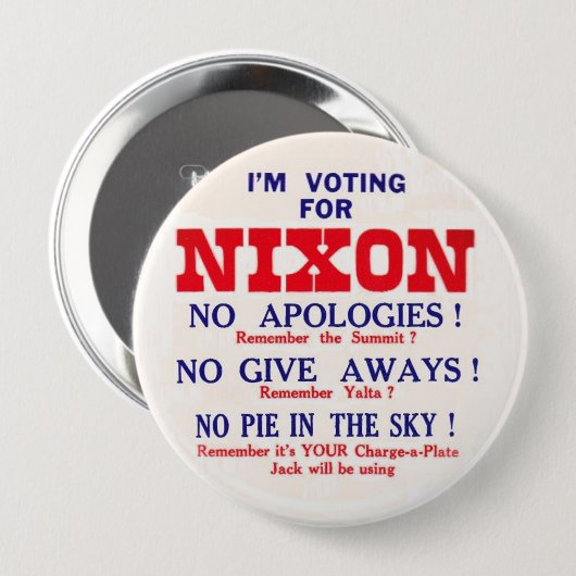 Retro Nixonanti-cc$jfk Knopf Button (Vorne & Hinten)