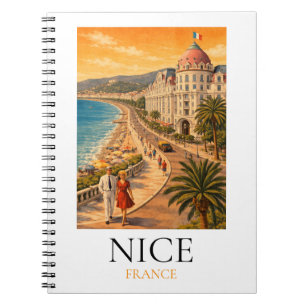 Retro Nizza Côte d’Azur Promenade des Anglais Blic Notizblock