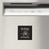 Retro No Kings No Masters seit 1776 Gothic Skull Magnet (In Situ (Geschirrspüler))
