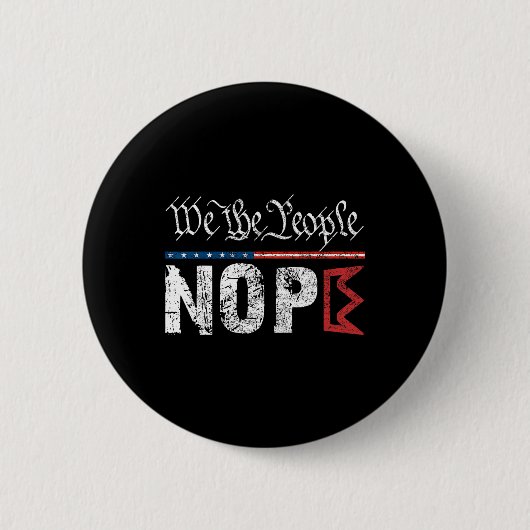 Retro No Kings Nope Protest Zeichen 4. Juli Shirt Button (Vorderseite)