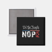 Retro No Kings Nope Protest Zeichen 4. Juli Shirt Magnet (Vorderseite/Rückseite)