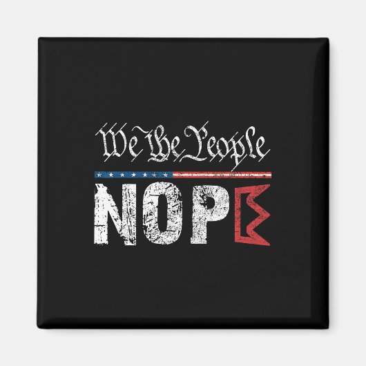 Retro No Kings Nope Protest Zeichen 4. Juli Shirt Magnet (Vorne)