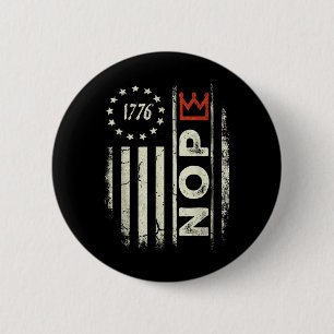 Retro No Kings Protestschild Vertikale amerikanisc Button