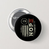 Retro No Kings Protestschild Vertikale amerikanisc Button (Vorne & Hinten)