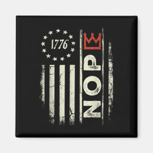Retro No Kings Protestschild Vertikale amerikanisc Magnet