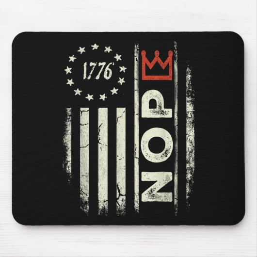 Retro No Kings Protestschild Vertikale amerikanisc Mousepad (Vorne)