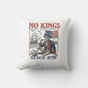 Retro No Kings Seit 1776, Könige Ablehnend Klassik Kissen