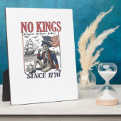 Retro No Kings Since 1776 - Könige Ablehnend Klass Fotoplatte (Seite)