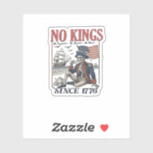 Retro No Kings Since 1776 Rejecting Kings Classic Aufkleber (Blatt)