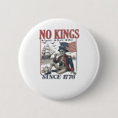 Retro No Kings Since 1776 Rejecting Kings Classic  Button (Vorderseite)