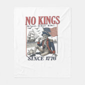 Retro No Kings Since 1776 Rejecting Kings Classic Fleecedecke (Vorderseite)