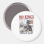 Retro No Kings Since 1776 Rejecting Kings Classic  Magnet (Vorderseite/Rückseite)