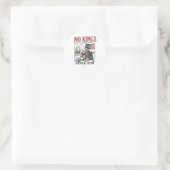 Retro No Kings Since 1776 Rejecting Kings Classic  Runder Aufkleber (Tasche)
