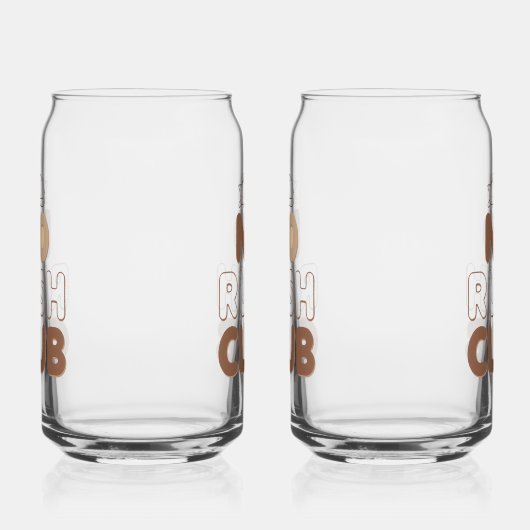 Retro "No Rush Club" for Relaxing Dosenglas (Rechts)