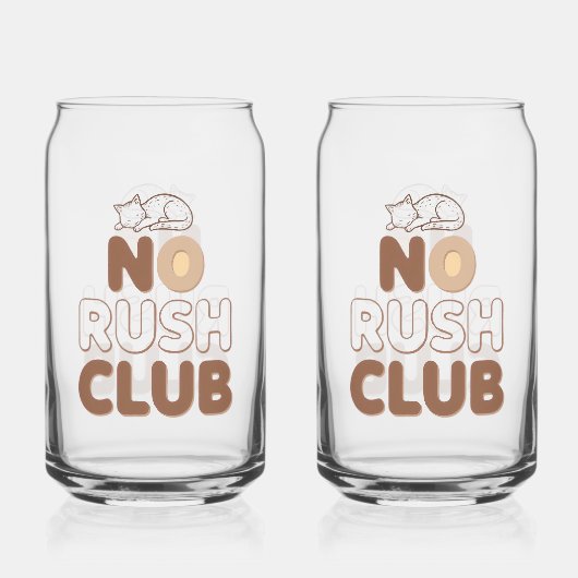 Retro "No Rush Club" for Relaxing Dosenglas (Rückseite)