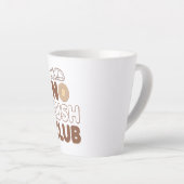 Retro "No Rush Club" for Relaxing Milchtasse (Rechte Ecke)