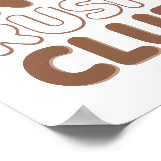 Retro "No Rush Club" for Relaxing Poster (Ecke)