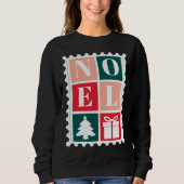 Retro Noel Weihnachtspoststempel Sweatshirt (Vorderseite)