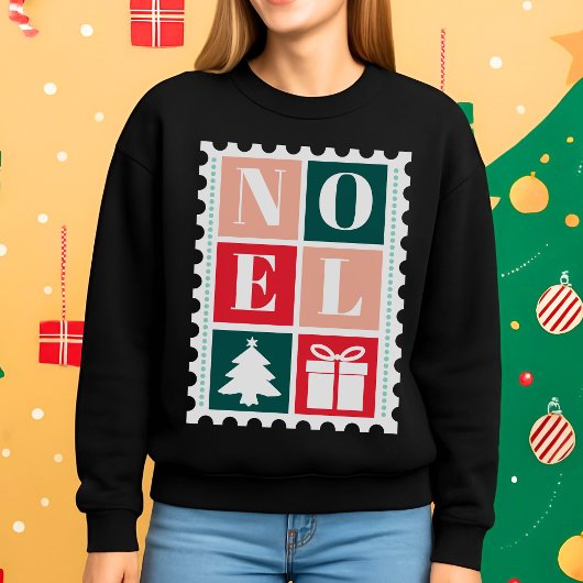 Retro Noel Weihnachtspoststempel Sweatshirt