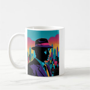 Retro Noir City Vibes T Shirt Kaffeetasse