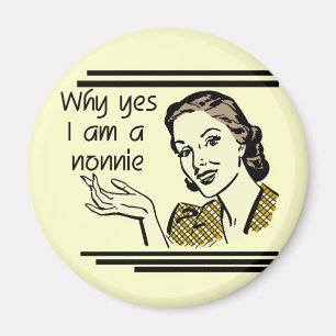 Retro Nonnie T - Shirts und Geschenke Magnet